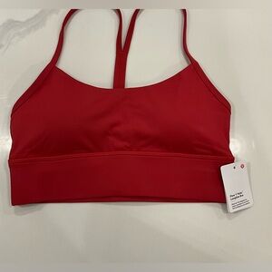Lululemon Flow Y Nulu Longline Bra Persian Red Size 6 NWT